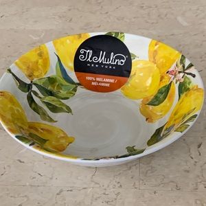 Il Mulino Lemons Melamine Soup Bowls Set of 2